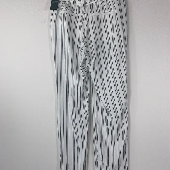 Lauren Ralph Lauren striped Straight leg drawstring straight leg pants size M - Picture 4 of 8